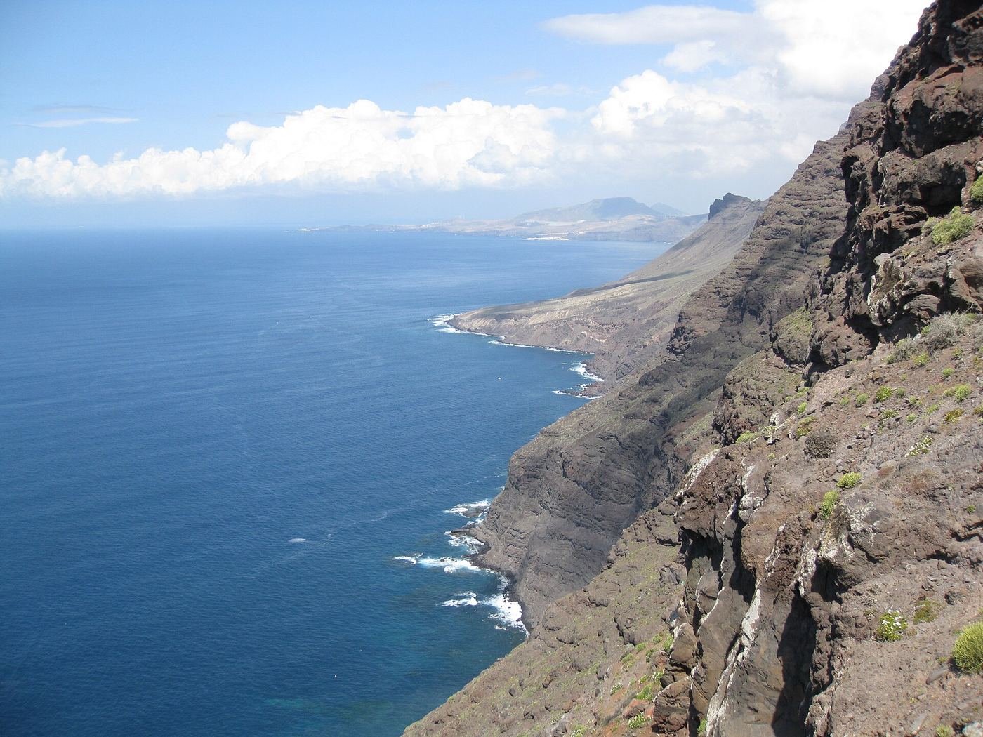 La costa del Andén Verde vista desde el Mirador del Balcón